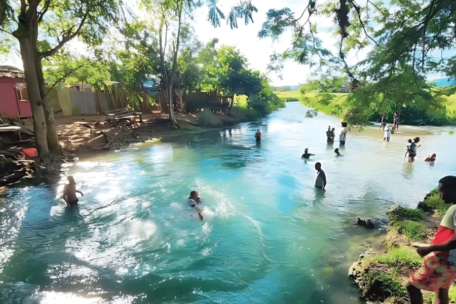 roaring river jamaica, best weed in negril, image of roaring river 